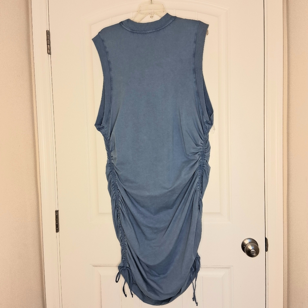 Daily Practice Anthropologie Drawstring Adjustable Length Dress Plus Sz 1X Blue - Picture 3 of 10